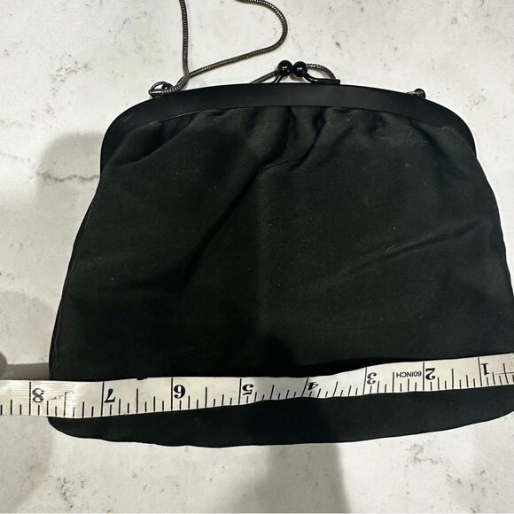 Vintage | deep green satin bag on a chain with the 1987 opera ticket - Picture 12 of 14